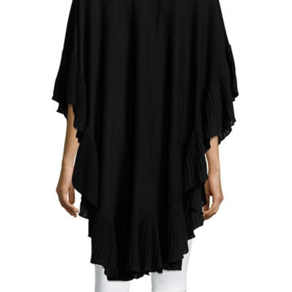 NWT Max StudioRuffled-Trim Knit Poncho - Picture 5 of 11